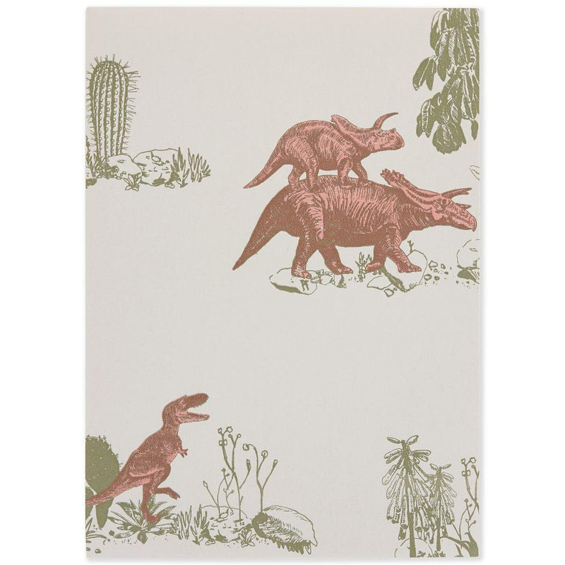 Dino Classic Wallpaper - Pink Green - Sian Zeng