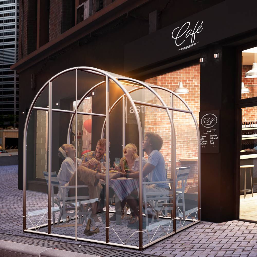Downtown Weatherproof Garden Dining Pod – Lime Lace