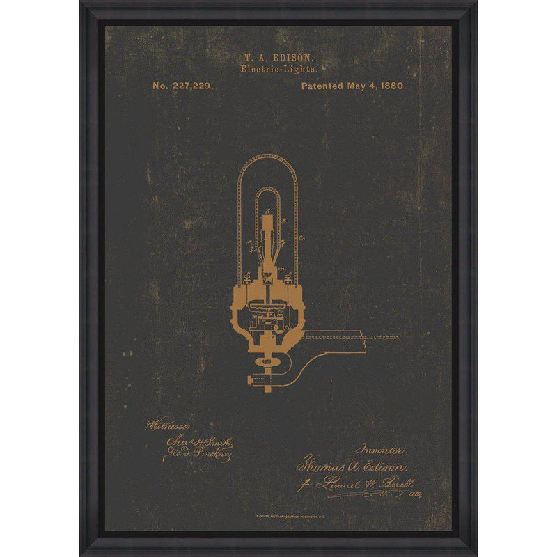 Edison Electric Light Framed Wall Art - MINDTHEGAP