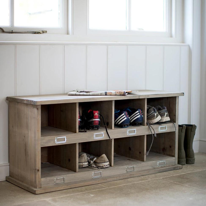 Fir Wood Shoe Storage Bench
