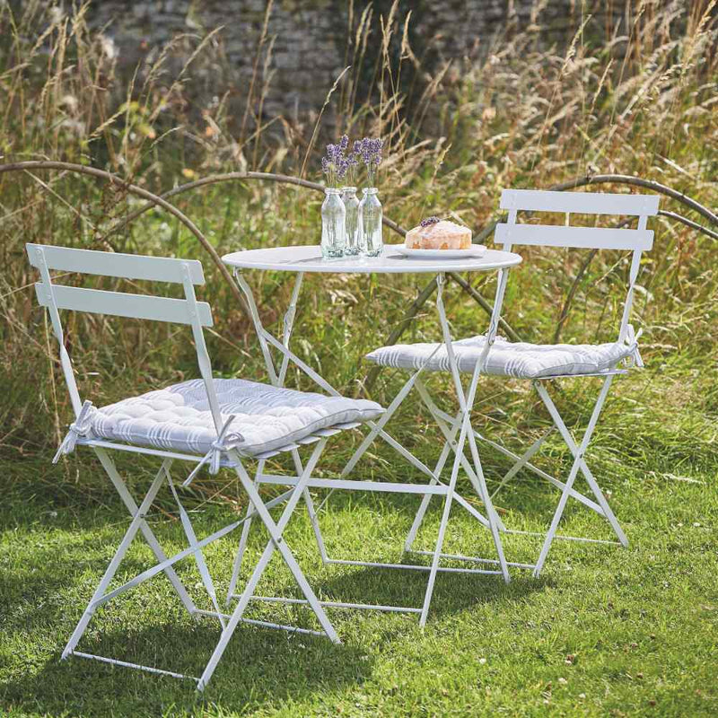 Folding Bistro Table & Chair Set - Chalk