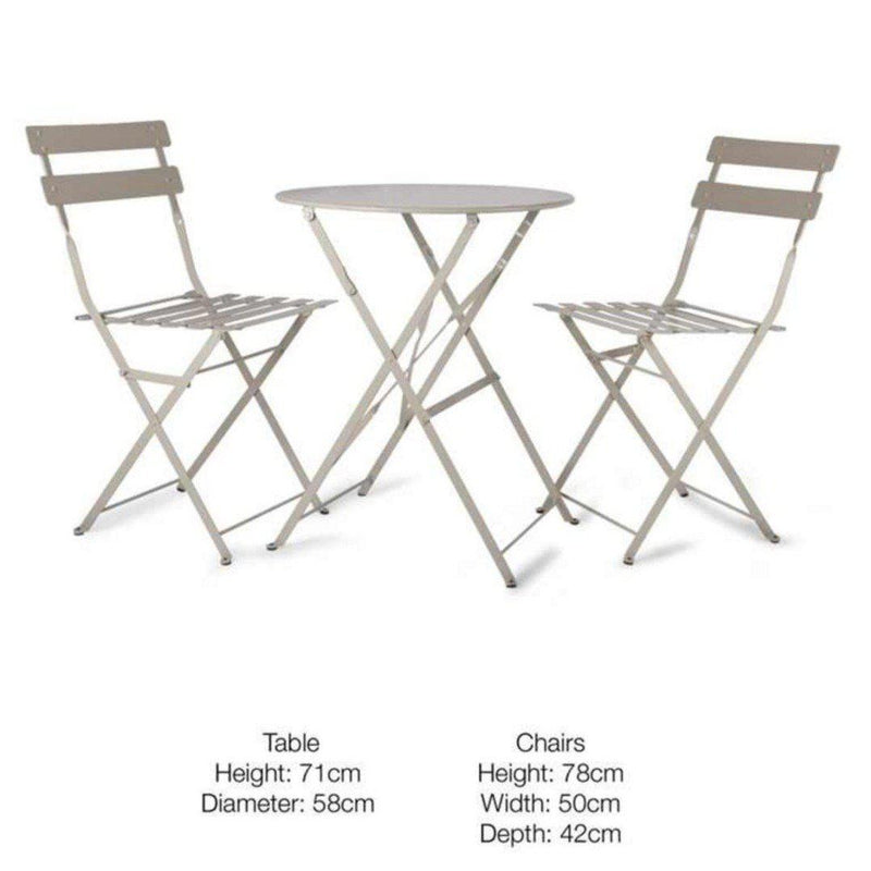 Folding Bistro Table & Chair Set - Clay