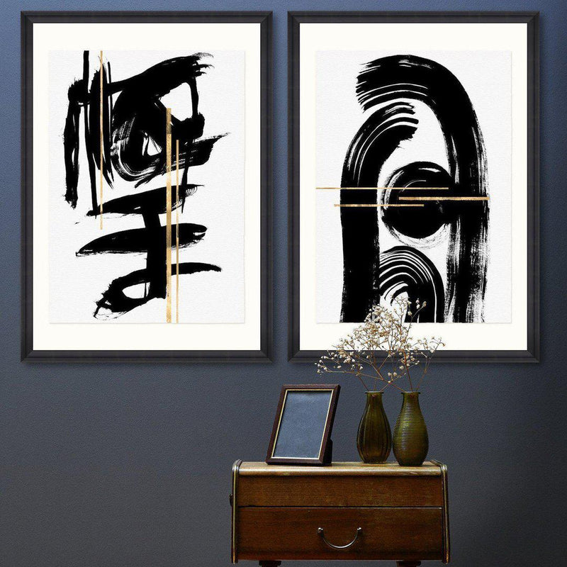 Gestural Abstraction II Framed Wall Art - MINDTHEGAP