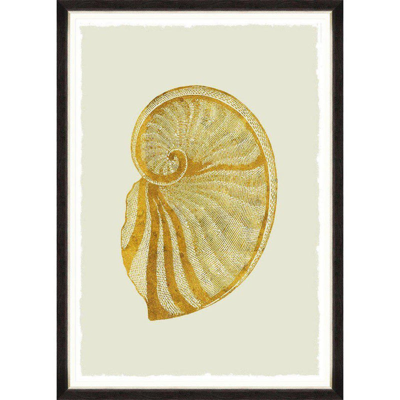 Golden Seashell I Framed Wall Art - MINDTHEGAP