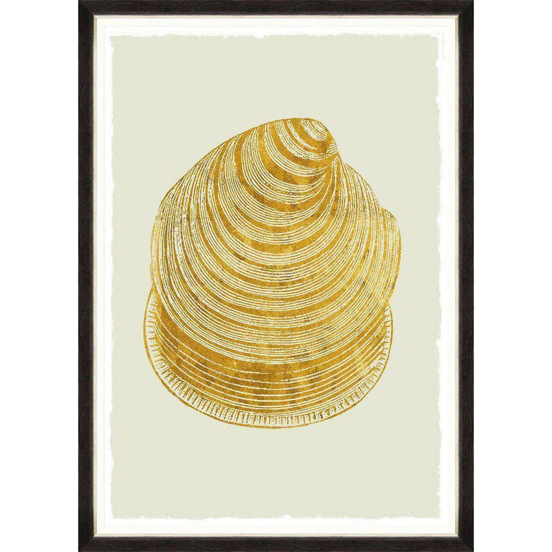 Golden Seashell II Framed Wall Art - MINDTHEGAP