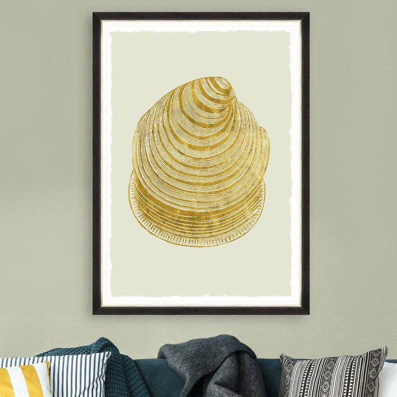 Golden Seashell II Framed Wall Art - MINDTHEGAP