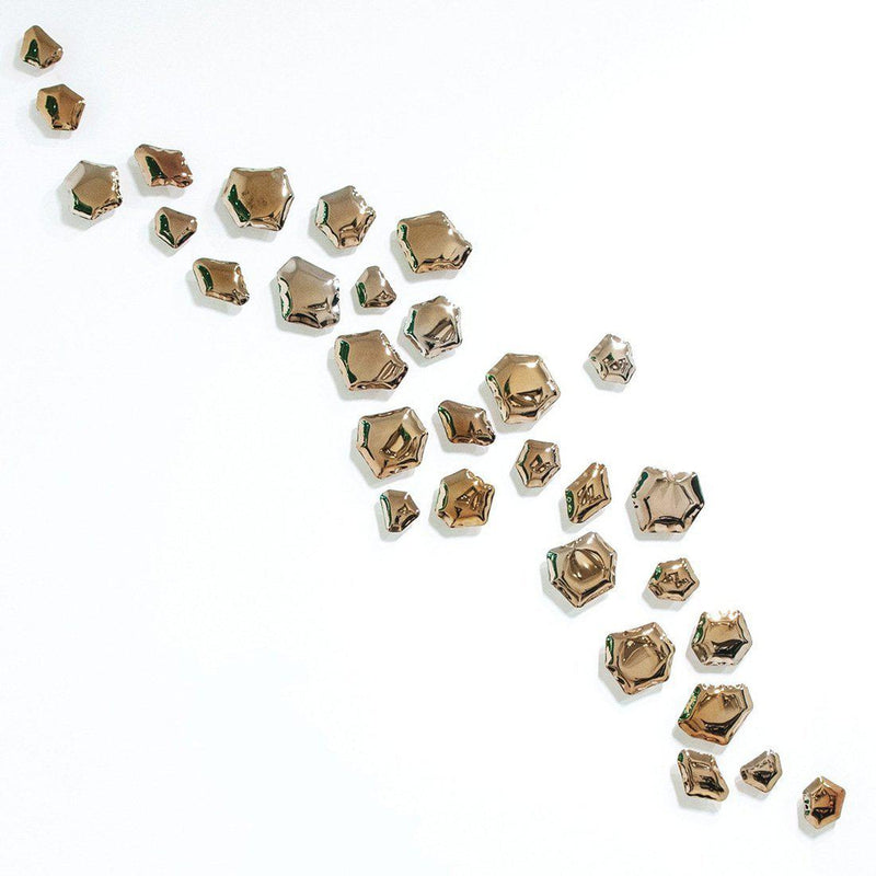 Heat Collection Kamyki Wall Hangers - Flamed Gold - Zieta