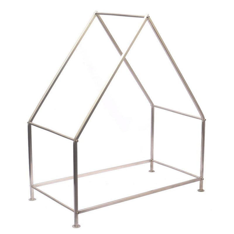 House Fireside Log Holder - Pewter