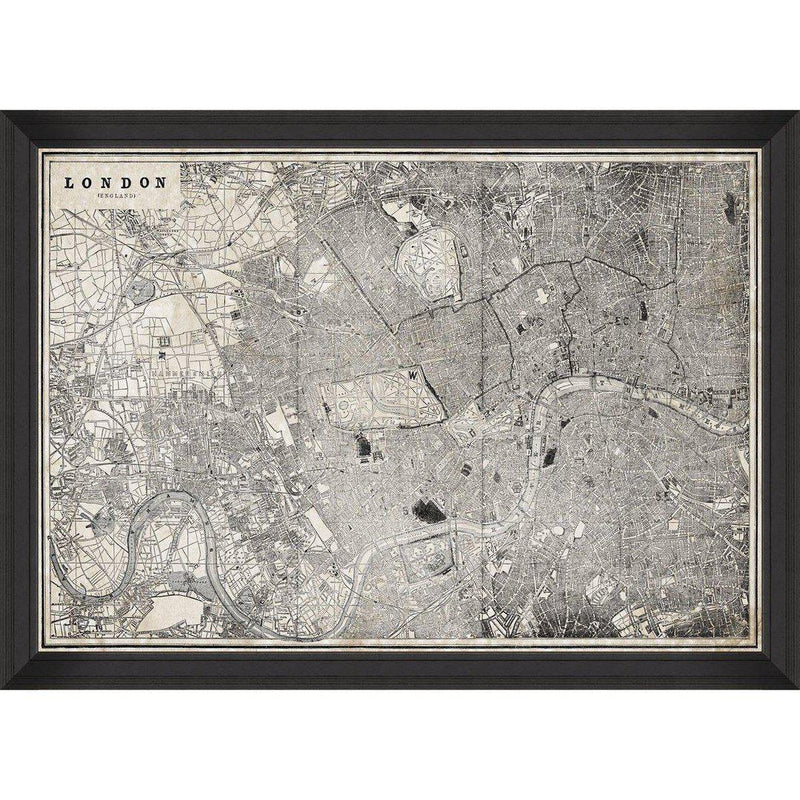 London Map Framed Wall Art - MINDTHEGAP