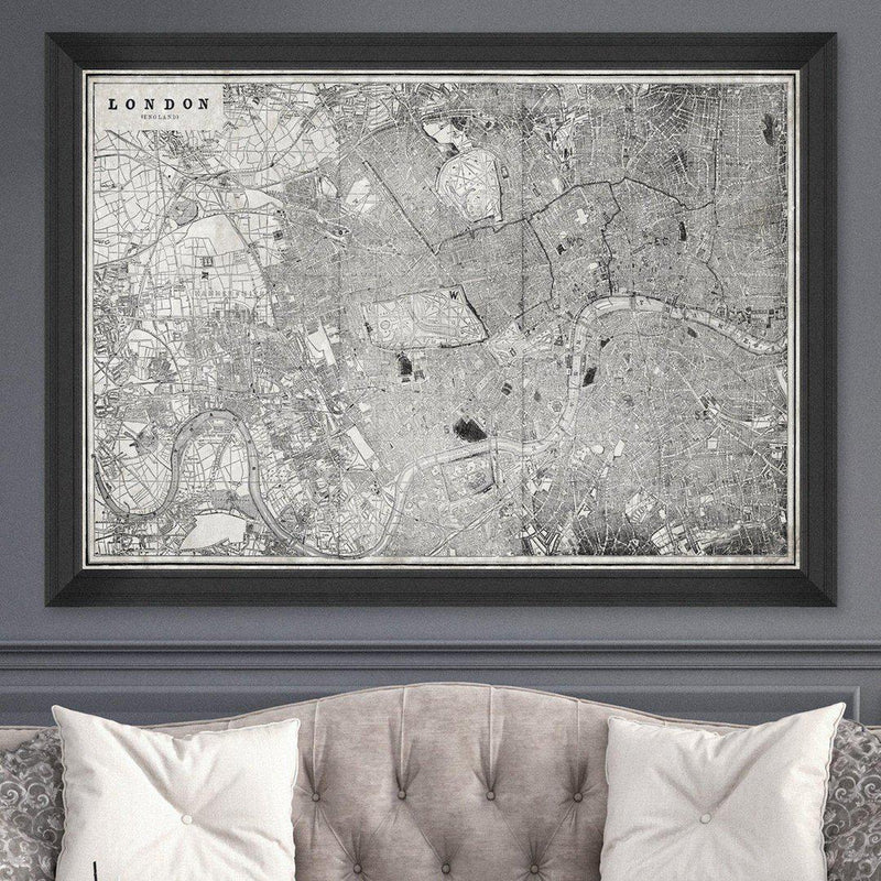 London Map Framed Wall Art - MINDTHEGAP