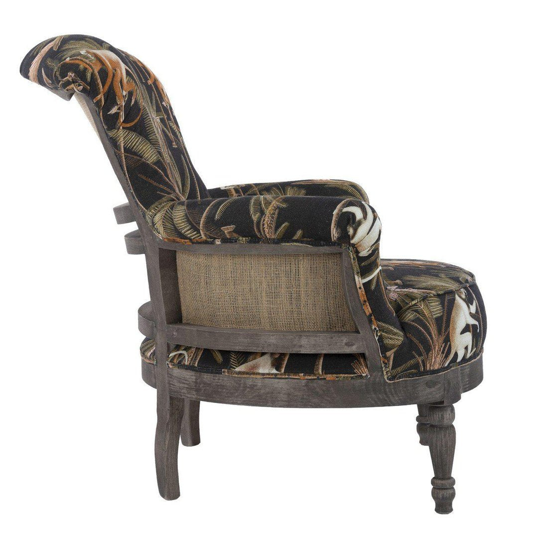 Louis Deconstructed Chair - Barbados Anthracite Linen