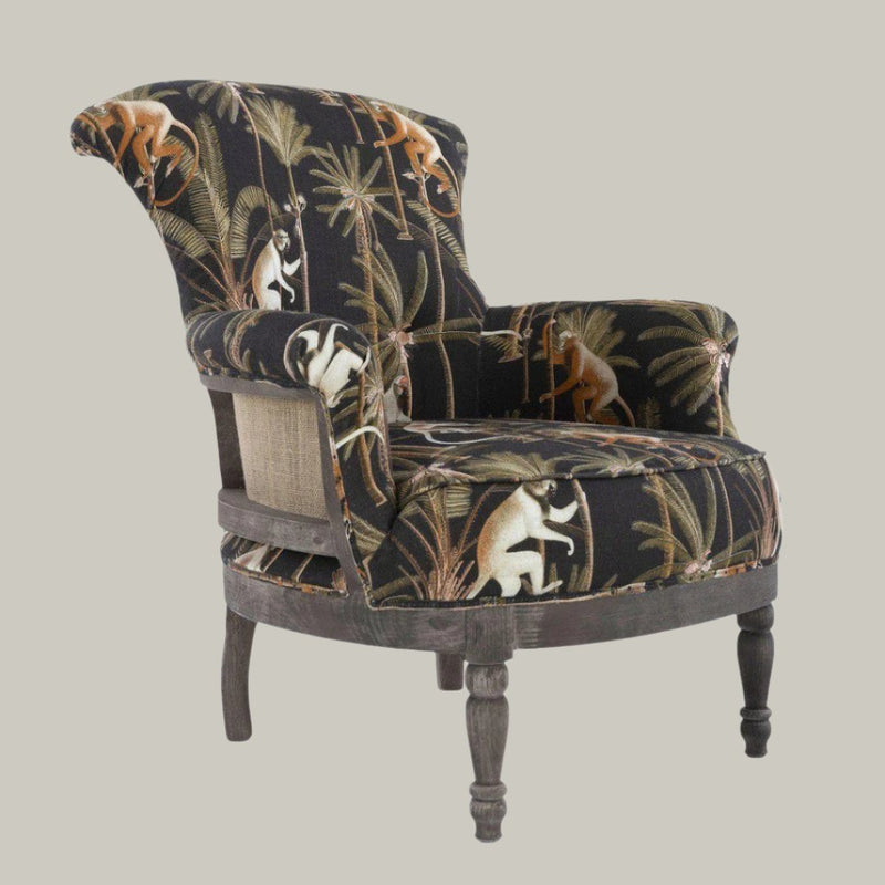 Louis Deconstructed Chair - Barbados Anthracite Linen