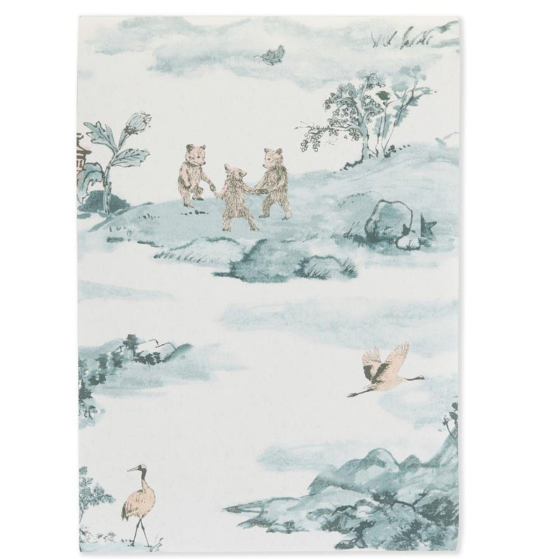 Mountains Classic Wallpaper - Blue Peach - Sian Zeng