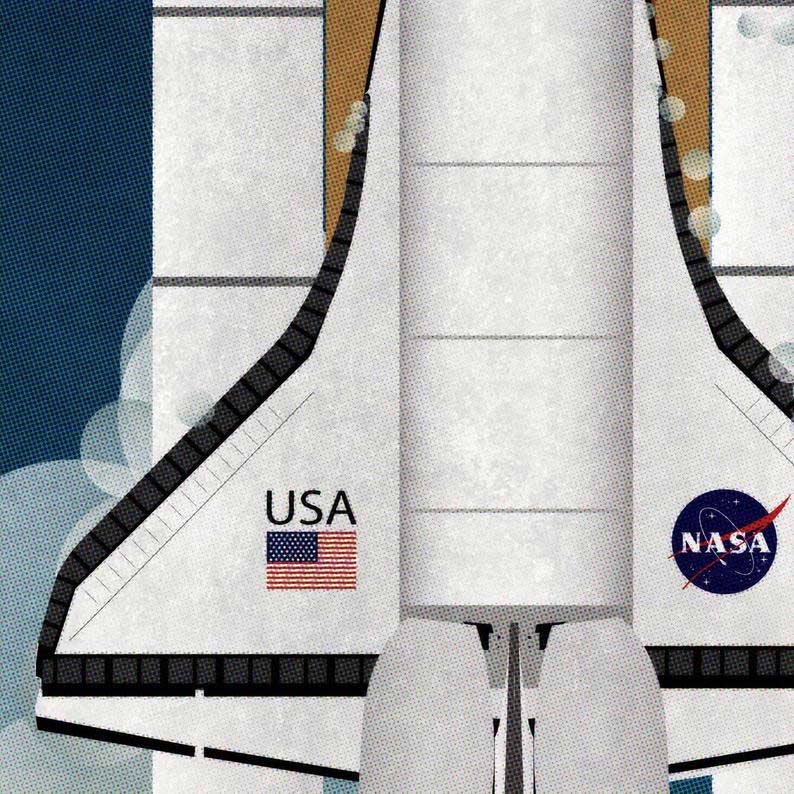 NASA Space Rocket Print