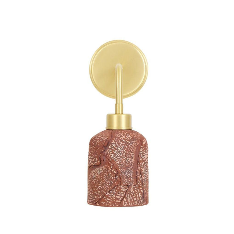 Osier Ceramic Wall Light - Red Iron - Mullan Lighting