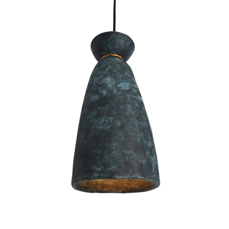 Pando Organic Ceramic Pendant Light - Blue Earth - Mullan Lighting
