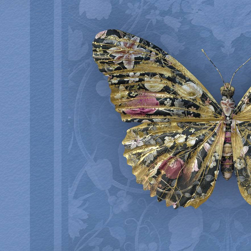 Papilio Botanicus Wallpaper - Blue - Carmine Lake