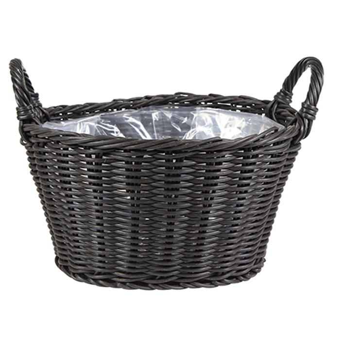 Polyrattan Lined Willow Basket