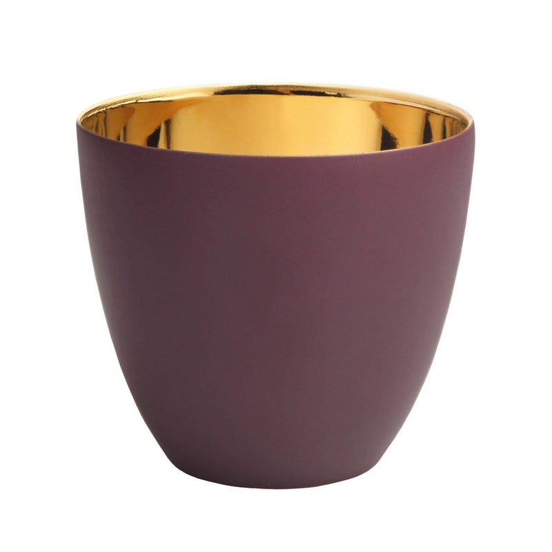Purple & Gold Tealight Holder - Large