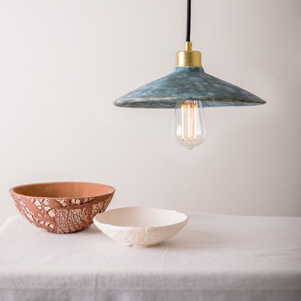 Pyrus Organic Ceramic Pendant Light Blue Earth