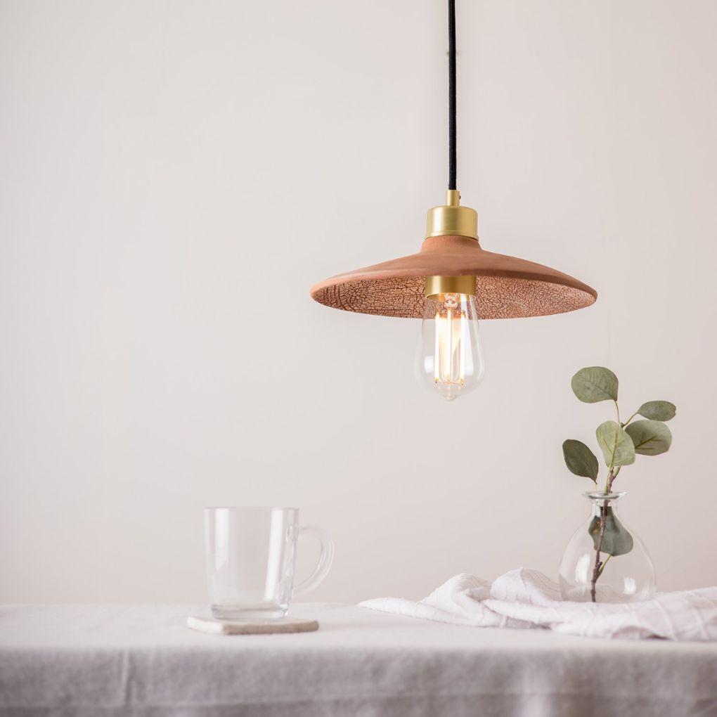 Pyrus Organic Ceramic Pendant Light Iron