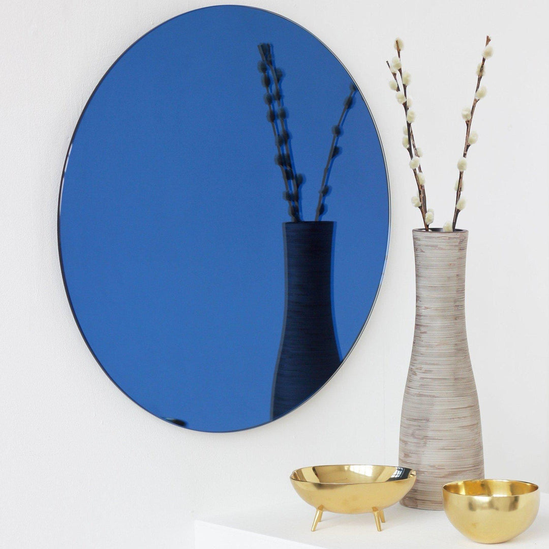 Round Blue Tint Frameless Orbis Mirror