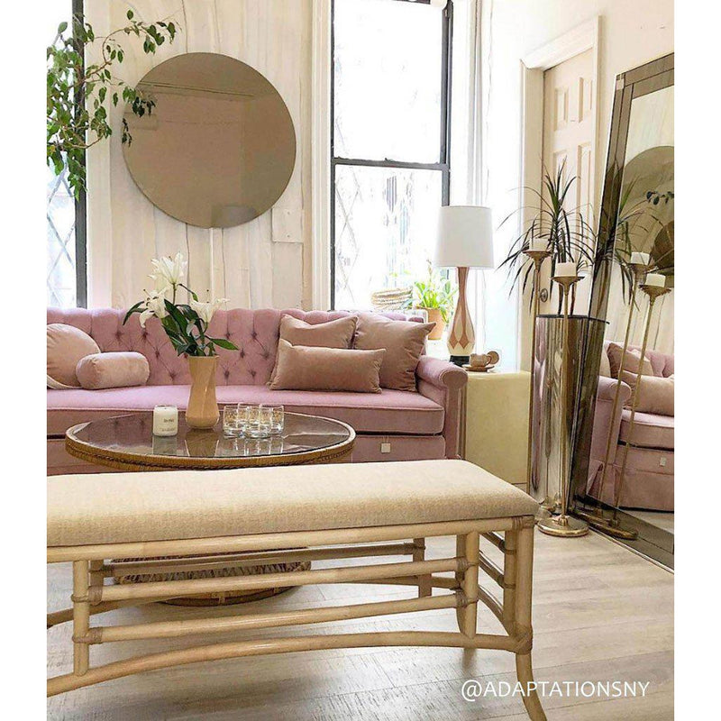 Round Bronze Tinted Frameless Orbis Mirror