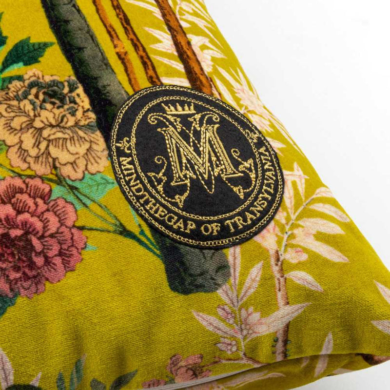 Royal Garden Velvet Cushion - Green - MINDTHEGAP