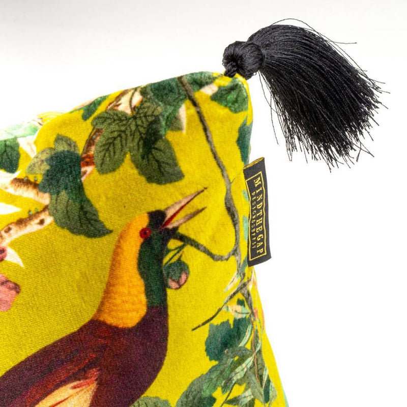 Royal Garden Velvet Cushion - Green - MINDTHEGAP