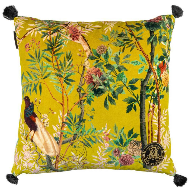 Royal Garden Velvet Cushion - Green - MINDTHEGAP