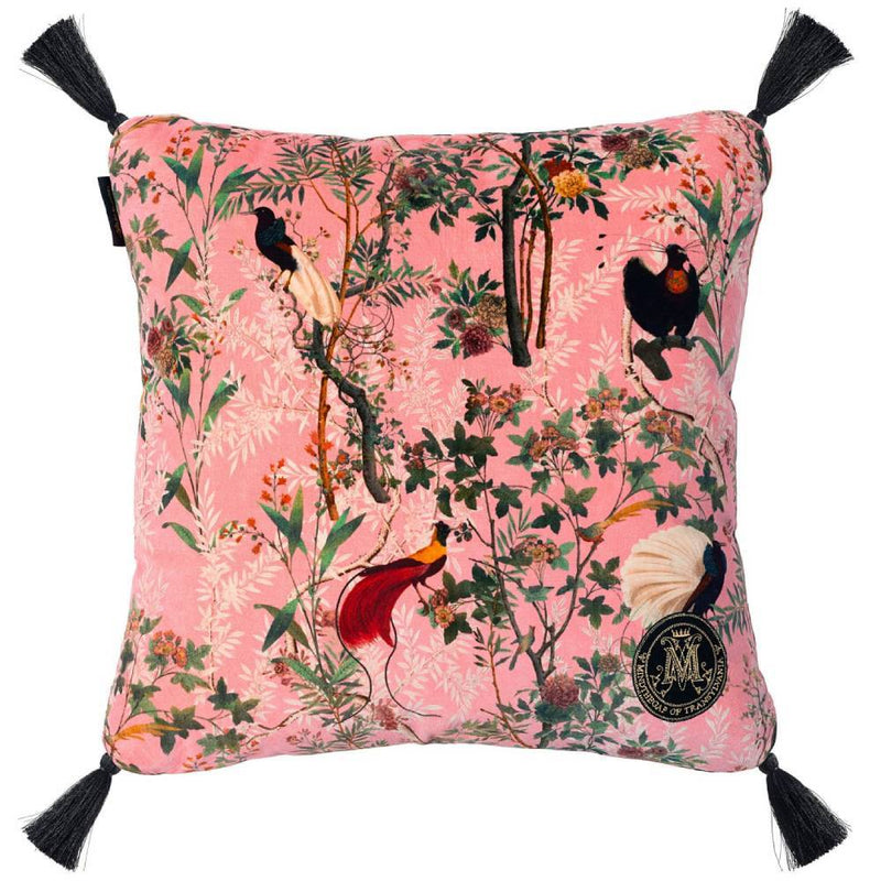 Royal Garden Velvet Cushion - Pink - MINDTHEGAP