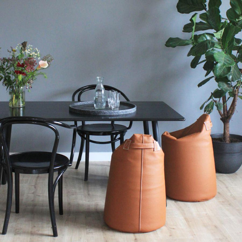 Satellite Leather Stool - Cognac - TRIMM Copenhagen
