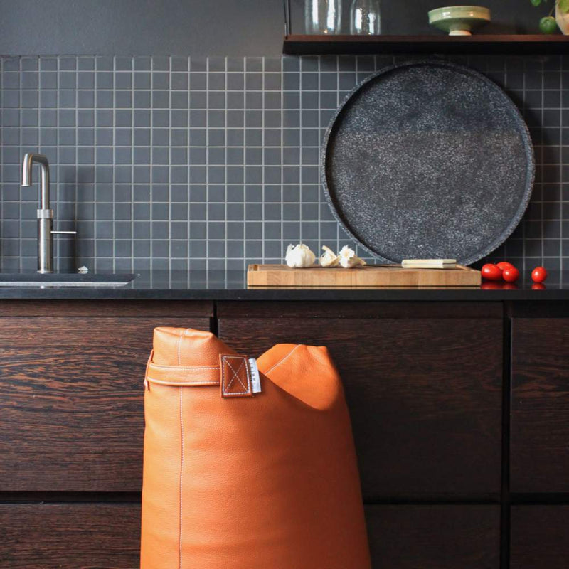 Satellite Leather Stool - Cognac - TRIMM Copenhagen