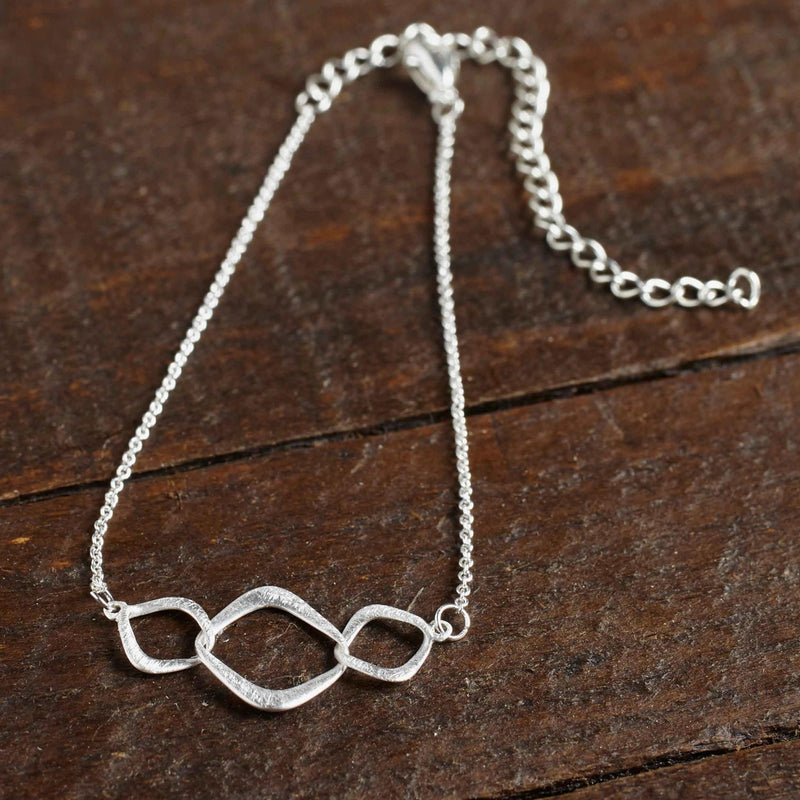 Silver Circles Chain Bracelet