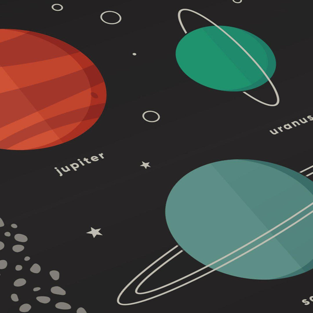 Solar System Retro Kids Print