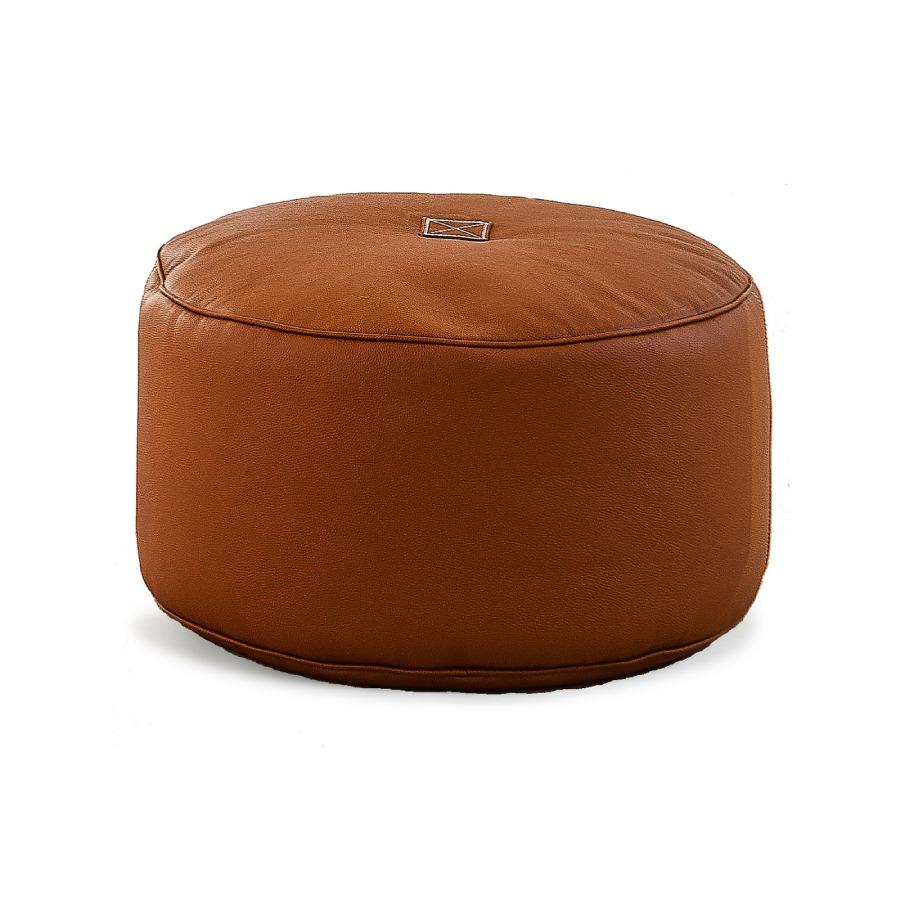 Tiny Moon Leather Pouf - TRIMM Copenhagen