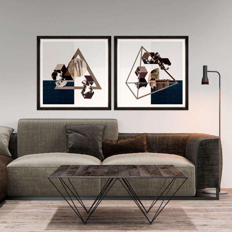 Triangles I Framed Wall Art - MINDTHEGAP