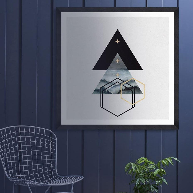 Triangles I Framed Wall Art - MINDTHEGAP