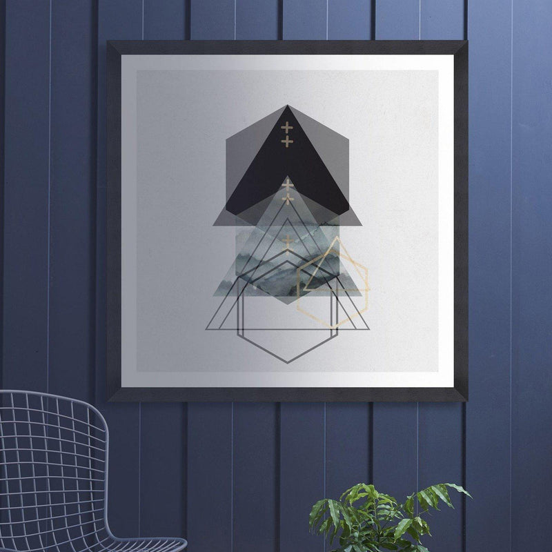Triangles II Framed Wall Art - MINDTHEGAP