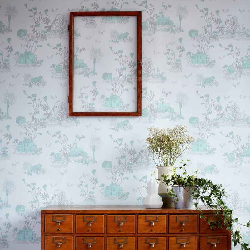 Woodlands Classic Wallpaper - Blue - Sian Zeng
